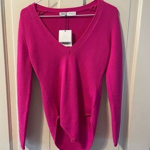 Bright pink Zara bodysuit